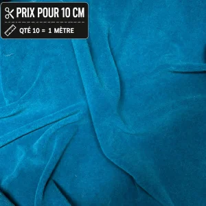 Tissu effet polaire bleu vendu au mètre – Largeur 160 cm – Tissu doux et chaud pour couture, loisirs créatifs et décoration