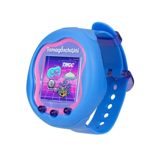 Bandai – Tamagotchi Uni – Tamagotchi connecté avec bracelet montre – Modèle Bleu