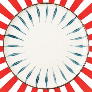 Assiette Japonaise Blanche et Bleue