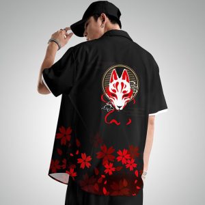 Veste Kimono Rouge et Noir – Kitsune