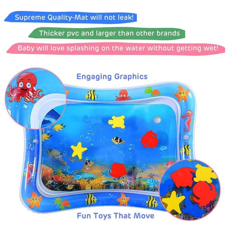 đ Tapis de Jeu Aquatique Gonflable pour BĂ©bĂ© â Ăveil Sensoriel & Tummy Time ColorĂ© â Image 3